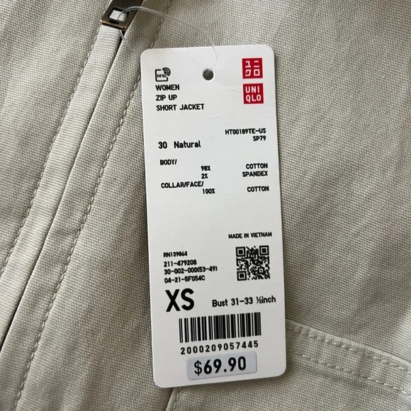 Uniqlo Natural Zip-Up Short Jacket - Picture 2 of 6